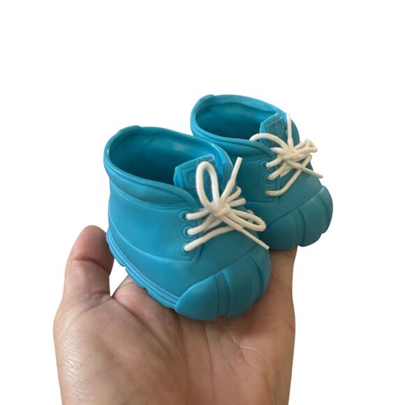 Cabbage Patch Kids 1980s WEEBOK Hi Top Shoes Blue NO Word - Picture 1 of 5